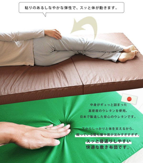 三つ折り敷き布団 高反発マットレス ダブル 高反発 敷布団