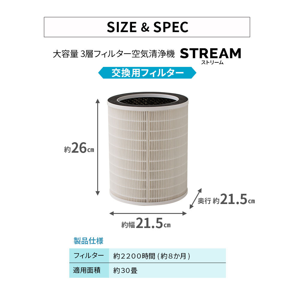 空気清浄機 交換用 3層 フィルター 活性炭 HEPA へパ プレ 交換 専用 ウイルス 花粉 PM2.5 ホコリ ペット タバコ 消臭 空気清浄  送料無料 エムール