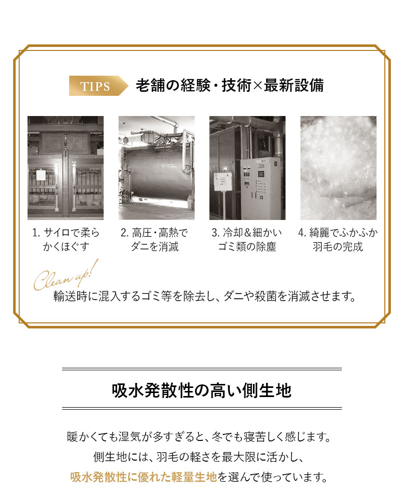 日本製 ロイヤルゴールドラベル 羽毛肌掛け布団 ダウンケット 羽毛布団 非圧縮