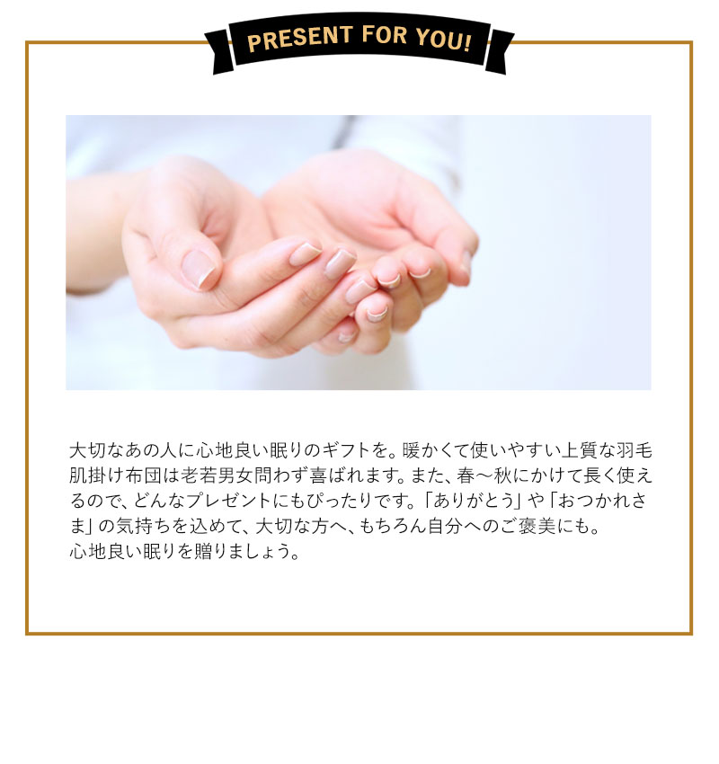 日本製 ロイヤルゴールドラベル 羽毛肌掛け布団 ダウンケット 羽毛布団 非圧縮