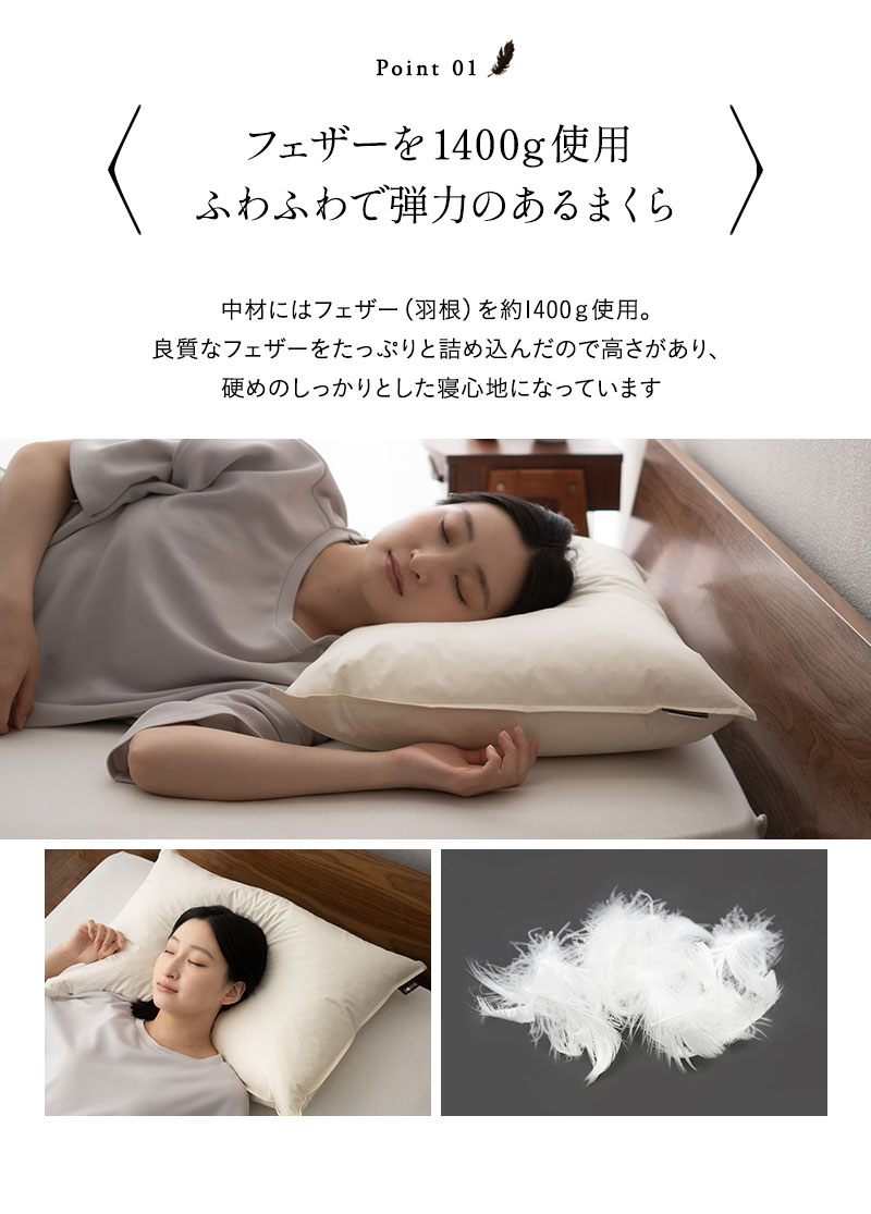 日本の東横インの羽毛枕の5つの星の全綿の生地の立体的な成人の