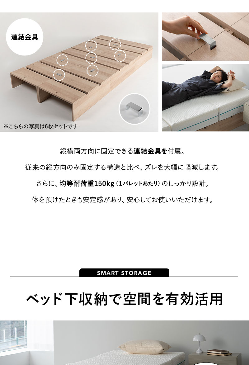 ステージベッド 幅50cm 6枚 9枚 12枚 分割式 連結パーツ付き MODUE