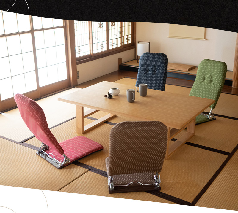 和座椅子 こたつ フロアチェア いこい 完成品 ハイバック リクライニング 折りたたみ 軽量 コンパクト 一人用 パーソナルチェア 座椅子 こたつ