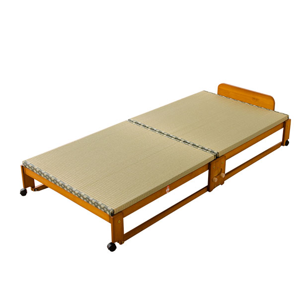 日本製 い草畳の折りたたみベッド ワイドシングル 木製 収納 い草 畳