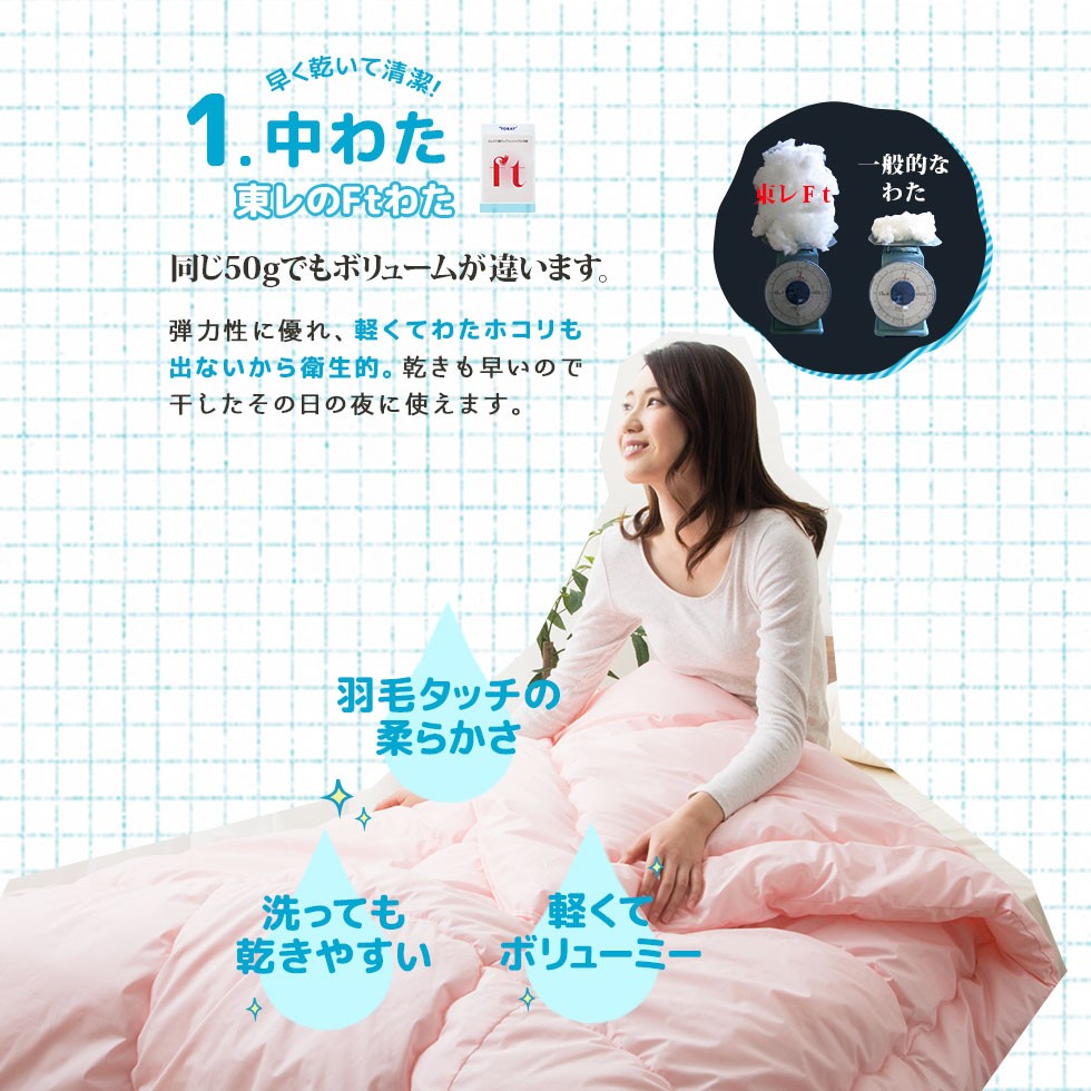 SALE新品 日本製 丸洗いOK 送料無料 エムール エムール - EMOOR 布団・家具 - 通販 - PayP 洗える布団シリーズ 掛け布団 ダブルサイズ 掛布団 掛けふとん 掛けぶとん かけふとん かけぶとん ウォッシャブル 最安値挑戦