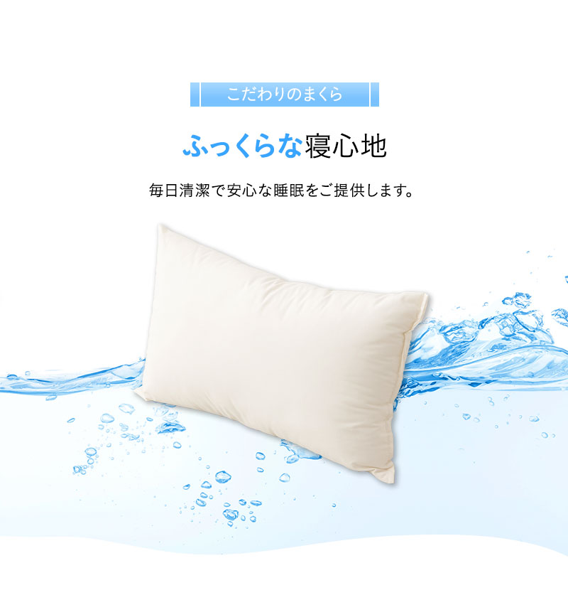 EMOOR（エムール） 日本製 ぜんぶ洗える 枕 35×50cm 洗える 丸洗い