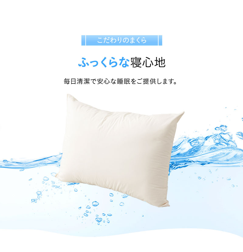 EMOOR（エムール） 日本製 ぜんぶ洗える 枕 50×70cm 洗える 丸洗い