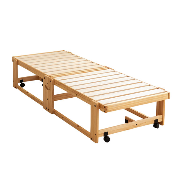 EMOOR（エムール） 折りたたみベッド すのこベッド 幅65 コンパクト