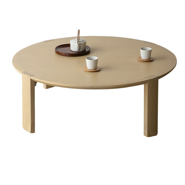 折りたたみ テーブル 卓袱台 ちゃぶ台 円形 丸型 ラウンド 完成品 木製 