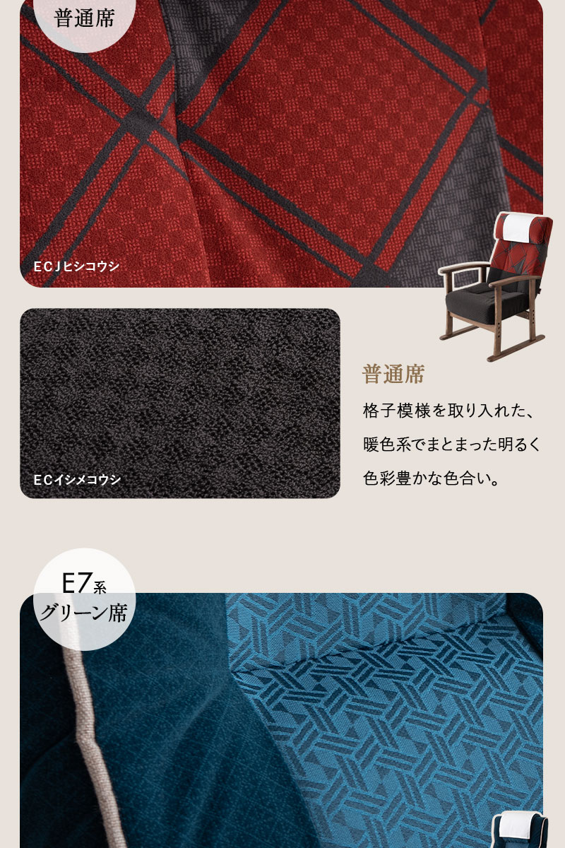 JR東日本コラボ 北陸新幹線 E7系 リクライニングチェア 高座椅子 普通席 グリーン席