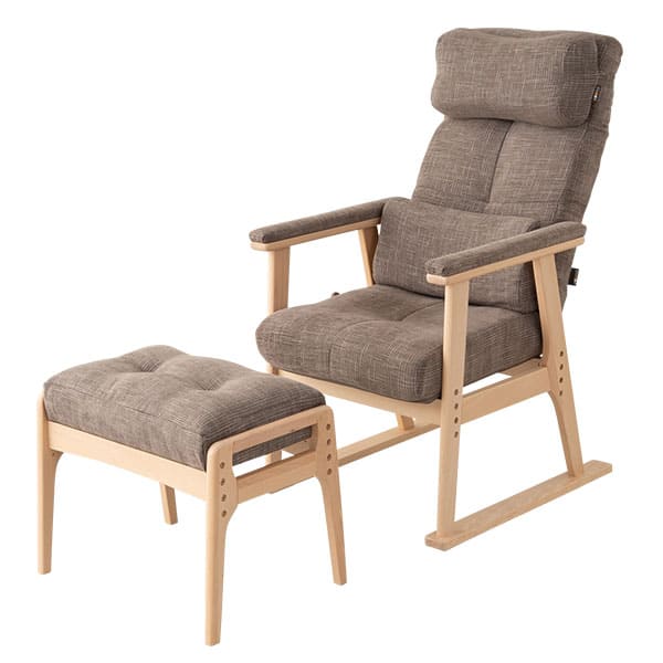 EMOOR（エムール） 高座椅子 オットマン セット 高さ調節