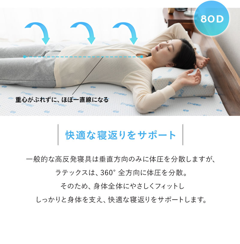 オーバーレイマットレス ラテックス シングル 高反発 体圧分散