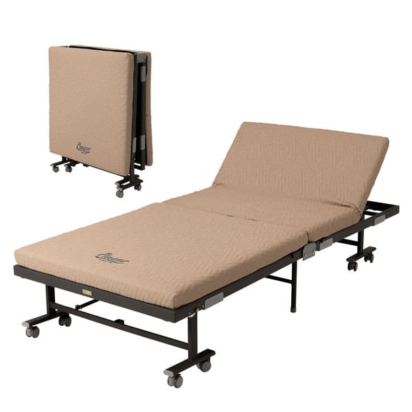 【美品】折りたたみベッド シングル EMOR 軽量 ほぼ未使用 来客用 災害用 EMOOR（エムール） 折りたたみ ベッド シングル 完成品 軽量 頑丈 静音