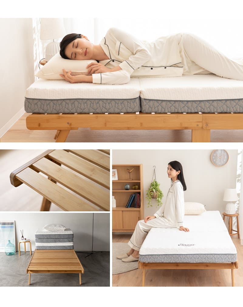 折りたたみベッド すのこベッド シングル 竹製 天然竹 バンブー 通気性 カビ 湿気 WABINE