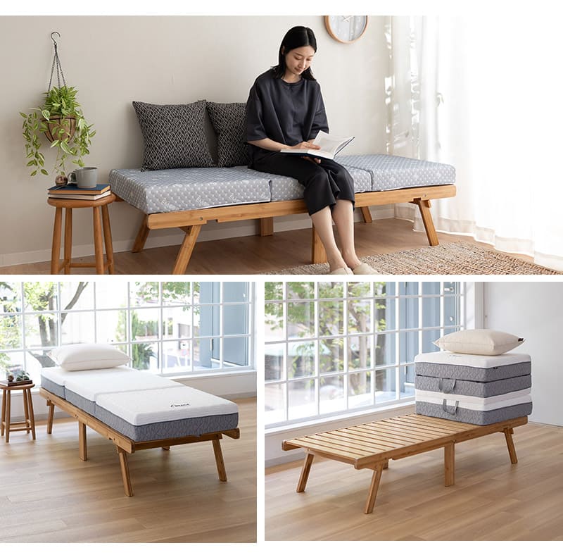 折りたたみ ベッド マットレス 2点セット 幅70cm WABINE