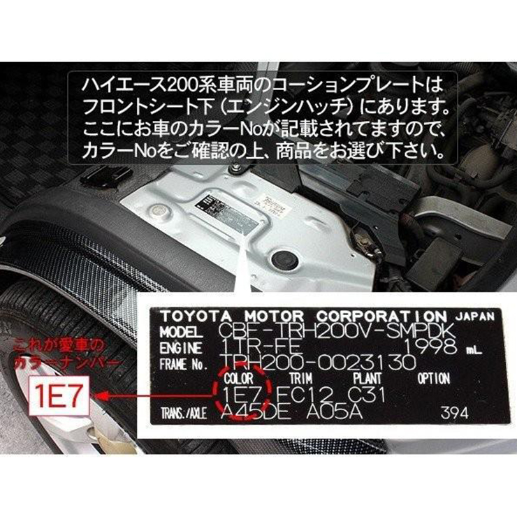 ハイエース 200系 ガソリンタンクカバー フューエルリッドカバー 塗装