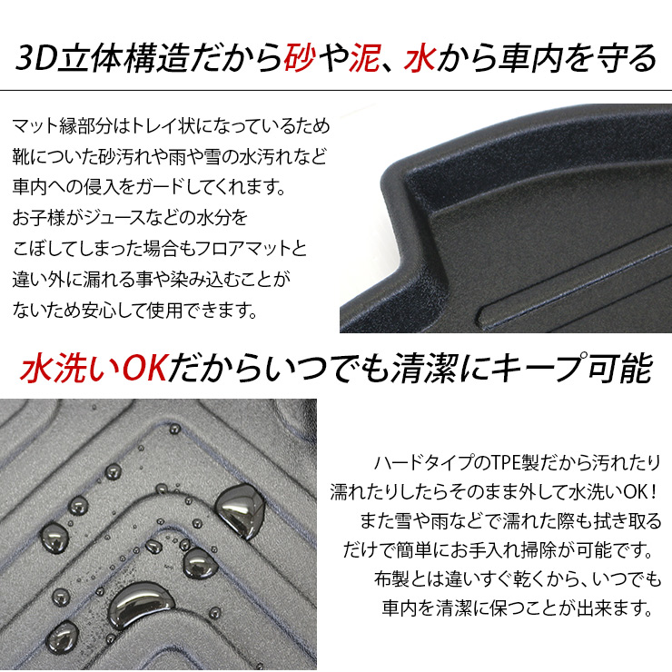 ハイゼットトラック AT専用 S500P/S510P 運転席 助手席 3Dラバーマット