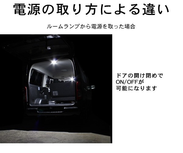 ハイエース 200系 カスタム 5型 パーツ LEDラゲッジ 増設ランプ