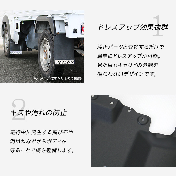 ハイエース 200系 マッドガード マットフラップ 全2色 ABS素材