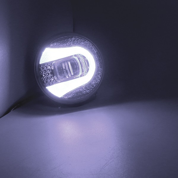 汎用 LED フォグランプ デイライト付き フォグ 2個セット 高品質 イカリング/エンジェルリング LEDフォグ ライト 車検対応 保障付き 外装パーツ｜at-parts7117｜02