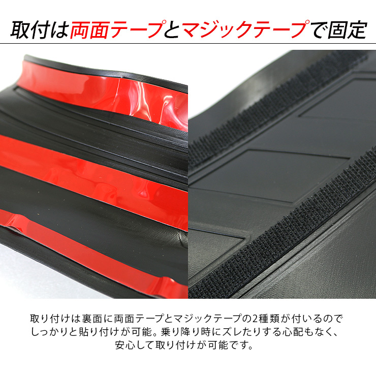テスラ モデルY ドア スカッフプレート TPE製 ブラック Tesla Model Y