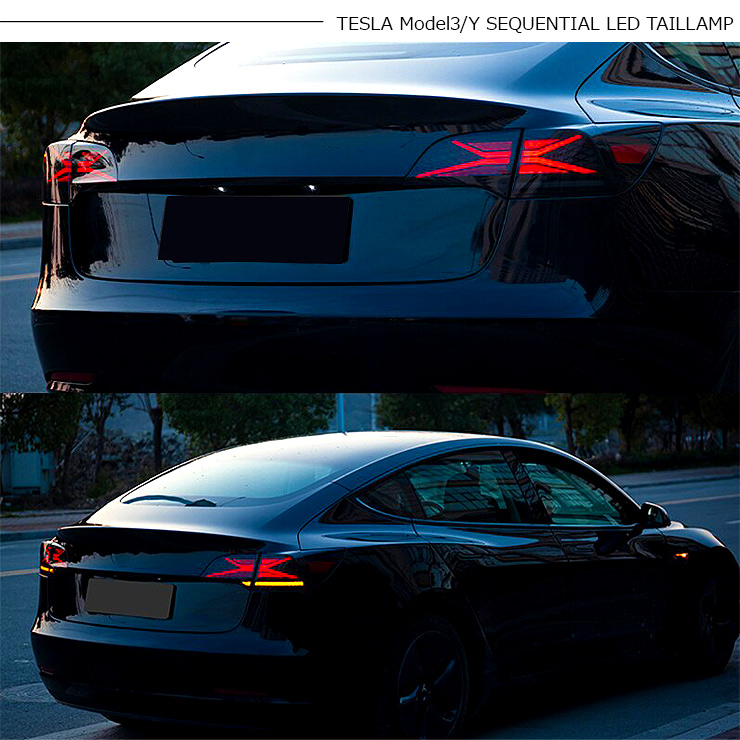 テスラ モデルY モデル3 シーケンシャル LED テールランプ Tesla