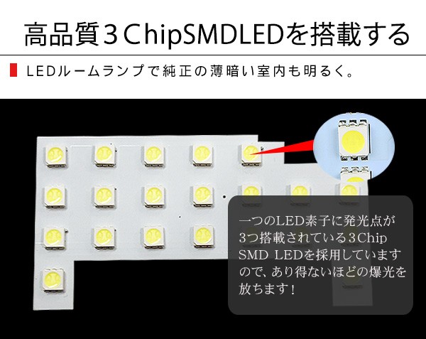 ハリアー60系 前期 パーツ LED ルームランプ 8点セット 超高輝度