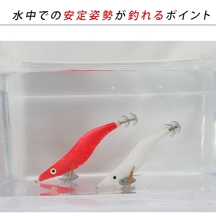 エギング セット エギ 2.5号 3号 3.5号 6個セット 餌木 夜光 蓄光 布巻