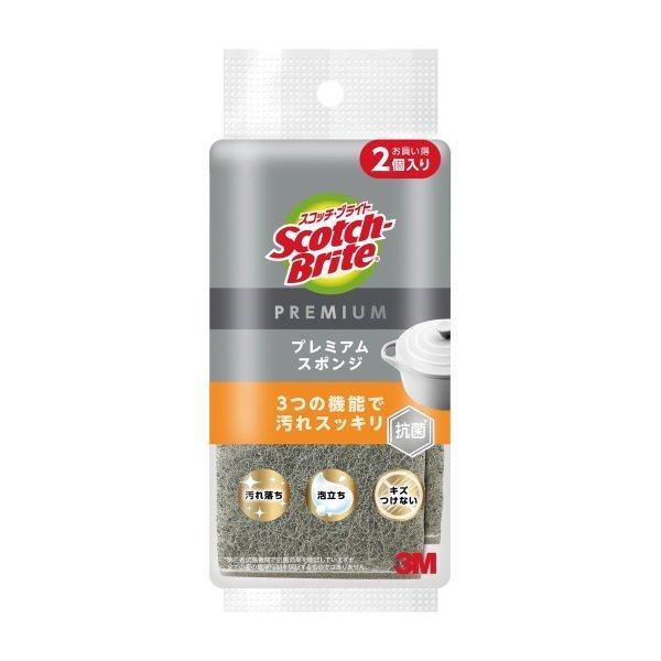 3M スコッチブライト プレミアム スポンジ 2個入の詳細画像1