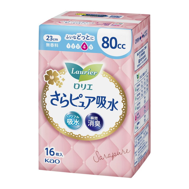 花王 ロリエ さらピュア吸水 80cc 吸水ナ...の詳細画像2