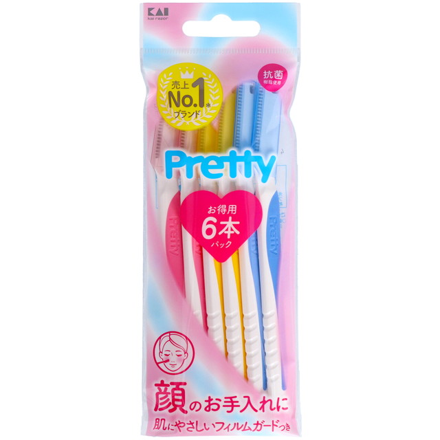 貝印 プリティー フェイスL 顔用 6本入 G...の詳細画像2