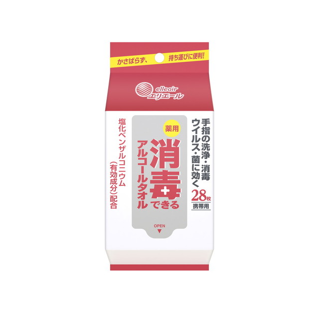 エリエール 薬用消毒できるアルコールタオル 携...の詳細画像1
