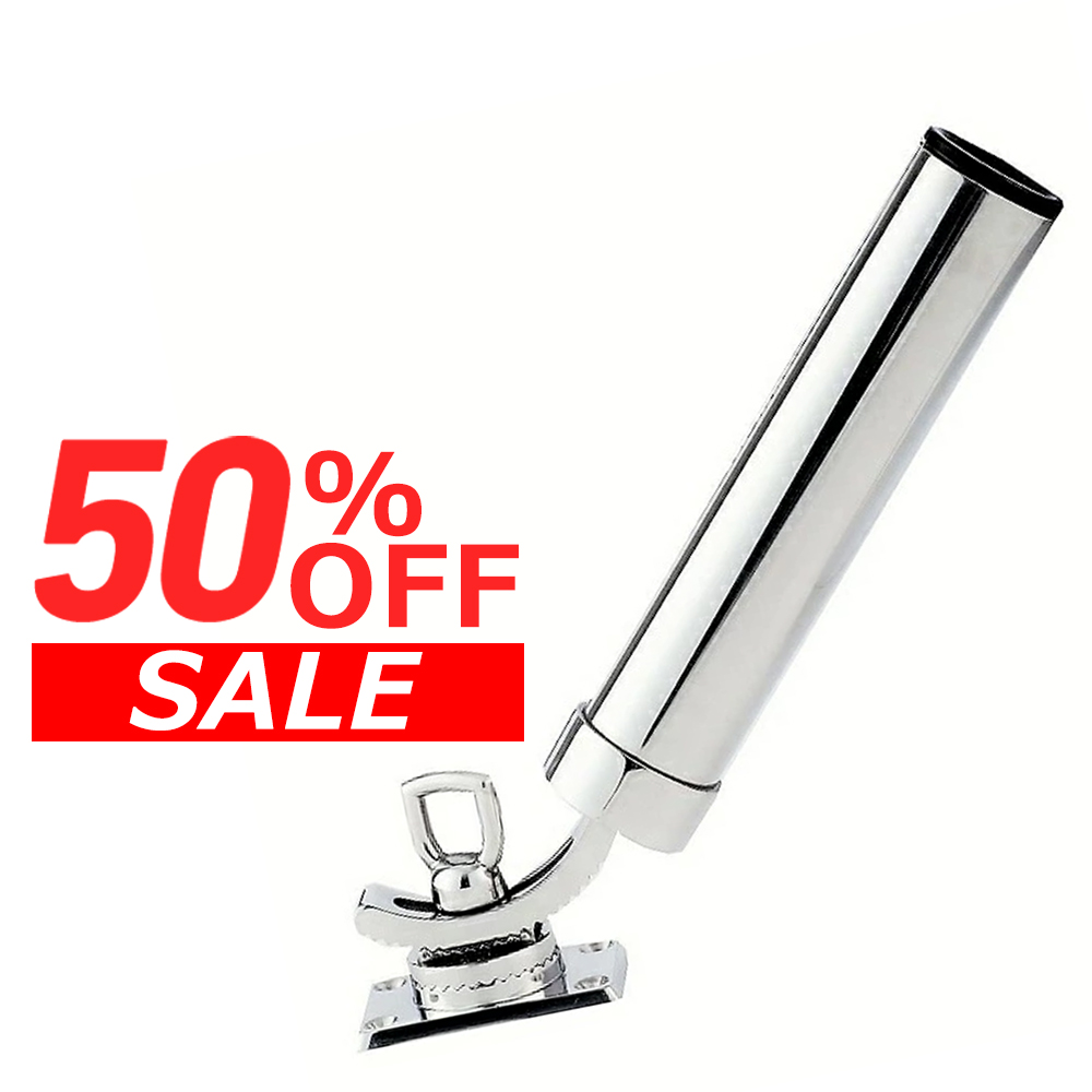 50%OFF】埋込タイプ ステンレスロッドホルダー ラバーキャップ付