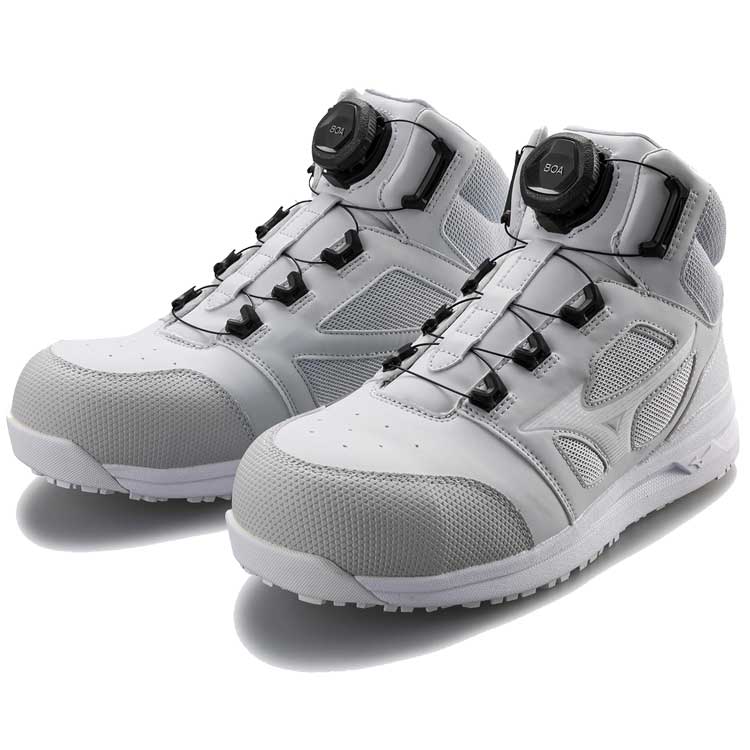 オールマイティ ミズノ 安全靴 BOA 通気性 ミッドカット セーフティ