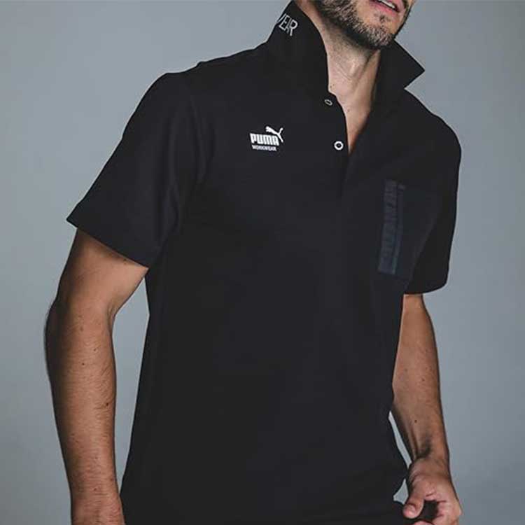 Puma 京都サンガ ポロシャツ 黒 PUMA ポロシャツ プーマ メンズ トレーニング パフォーマンス