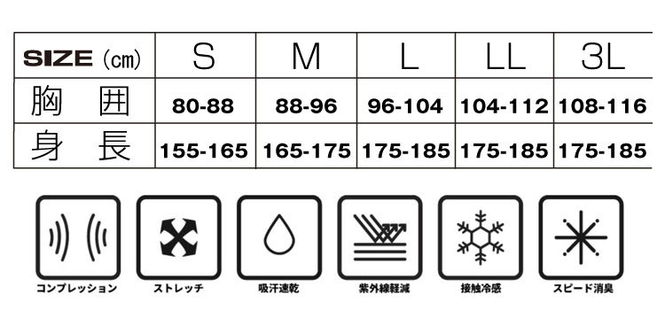 年中無休】 625-15 父の日 コンプレッション おたふく手袋 機能性インナー 夏 冷感長袖バックハイネック ボディタフネス 大きいサイズ メンズ  インナーシャツ アウトドアウエア