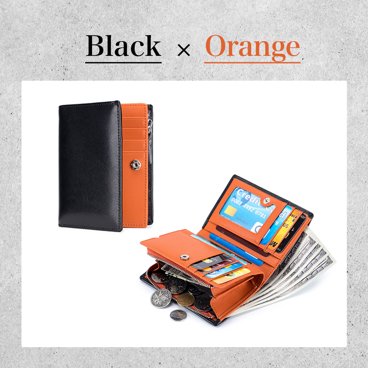 【新発売セール】財布 メンズ 二つ折り ラウンドファスナー L字 小銭入れあり コンパクト 軽量 カード 札入れ 大容量 おしゃれ スキミング防止 赤 青 黒 | ブランド登録なし | 04