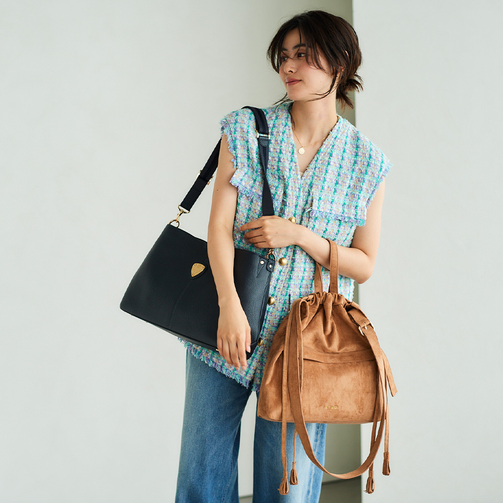 ATAO公式 Vali ヴァリ セカンドバッグ スエード調 とろみ素材 軽い 軽量 サブバッグ A4 トート 通勤 通学 ママバッグ 手提げ 斜め プレゼント 女性 | ATAO | 04