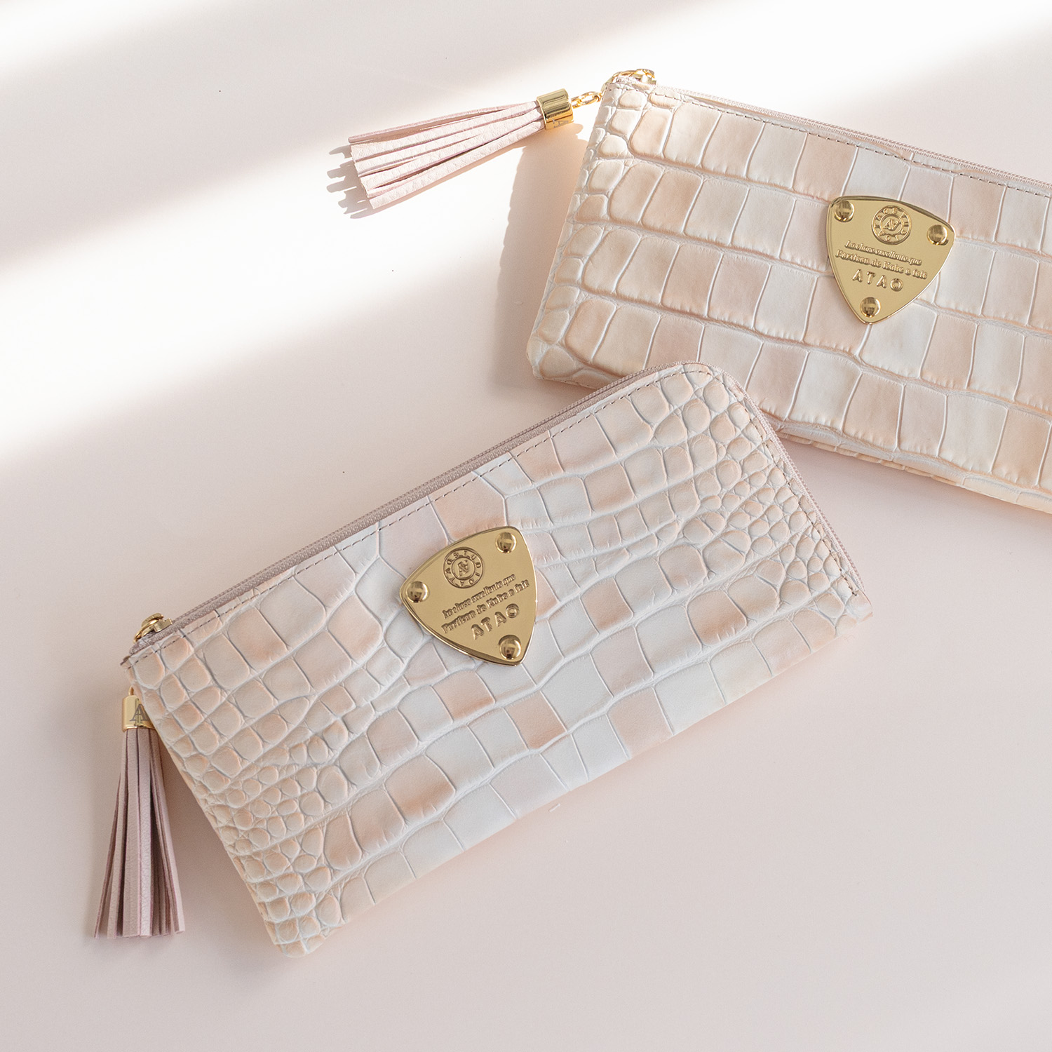 【希少】ATAO アタオ limo リモ ベイビーチーク　長財布 ピンク 金 アタオ ベイビーチーク 長財布 リモ 希少✨️ ATAO アタオ limo リモ