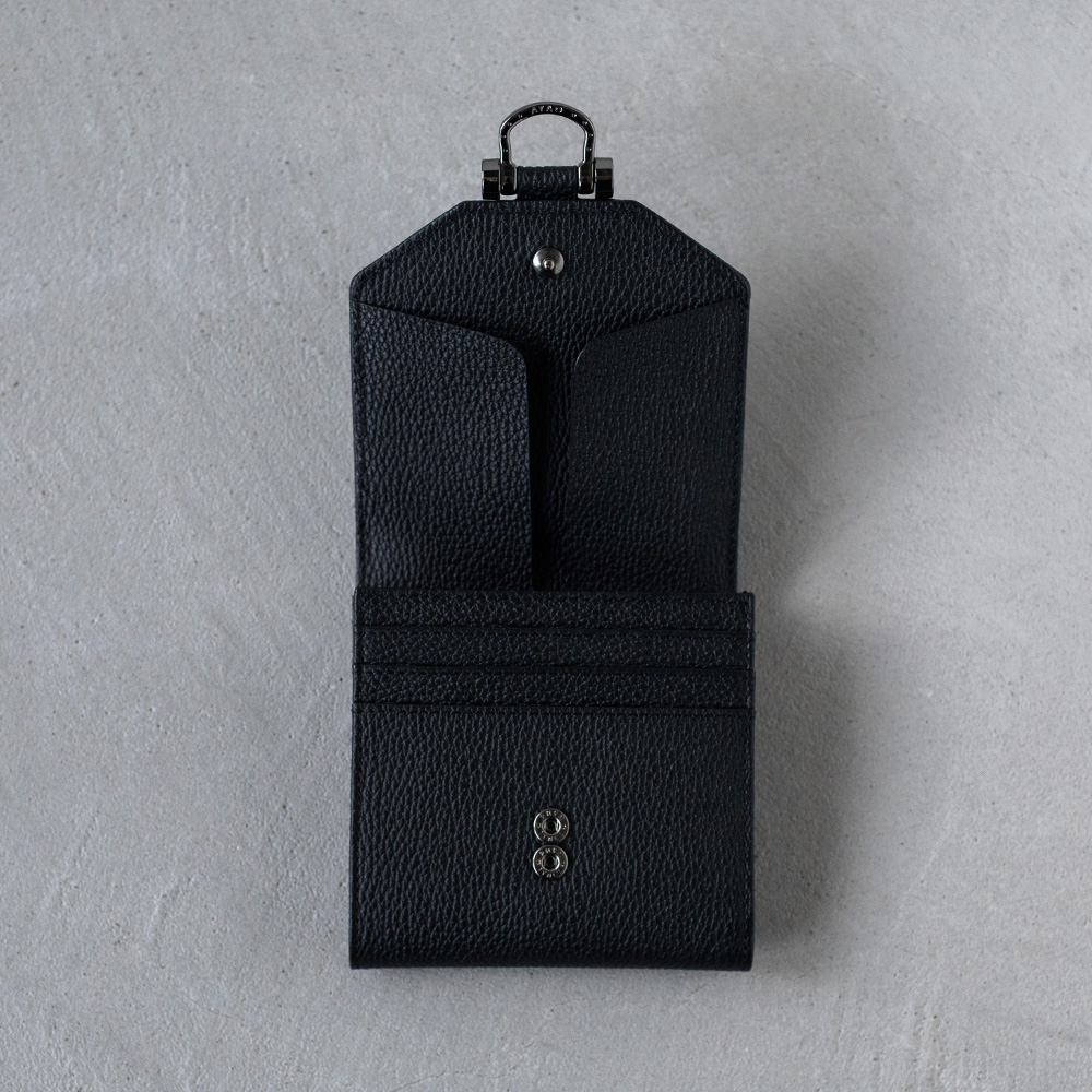 ATAO 二つ折り財布 ブラック 馬車ロゴ ATAO（アタオ） ATAO公式 ロトロ・all black ブラック 大容量の二