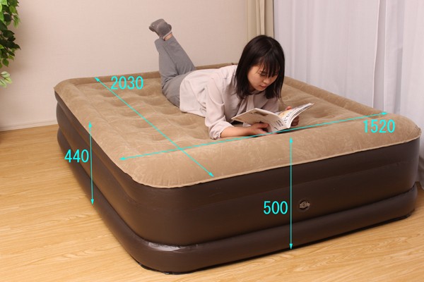 エアーベッド ワイド 電動ポンプ内蔵 TAN-876-W : あたらしや家具