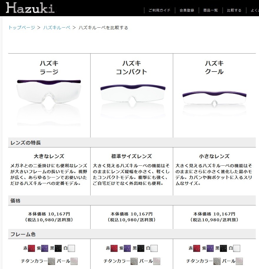 Hazuki プリヴェAG ハズキルーペ コンパクト 1.6倍 クリアレンズ