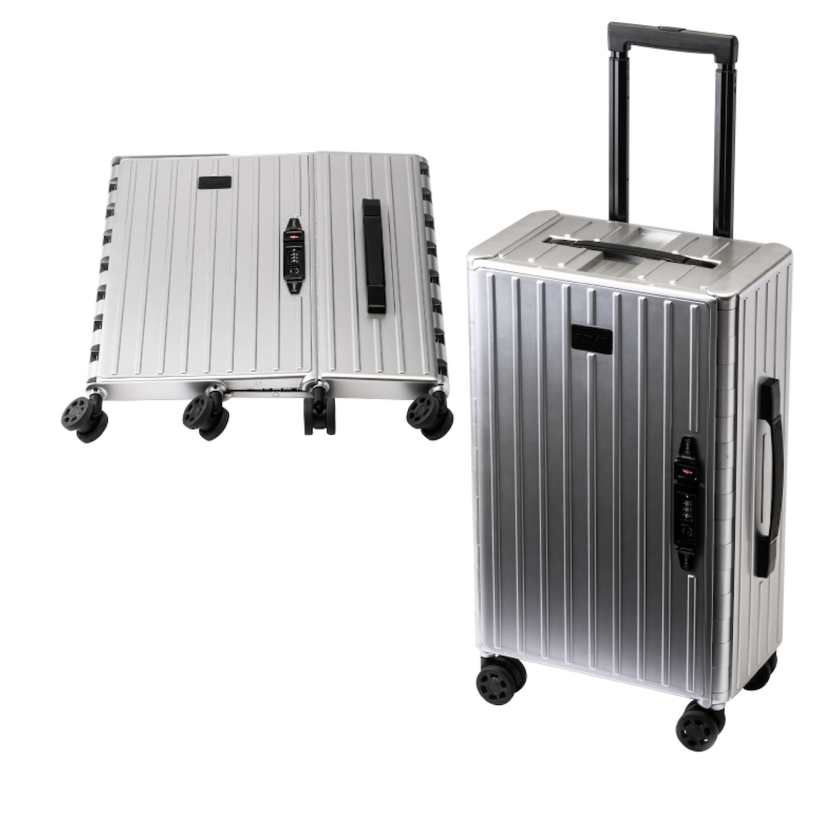 折り畳める キャリーケース スーツケース 機内持ち込み &amp;FLAT アンドフラット Mサイズ 35L...
