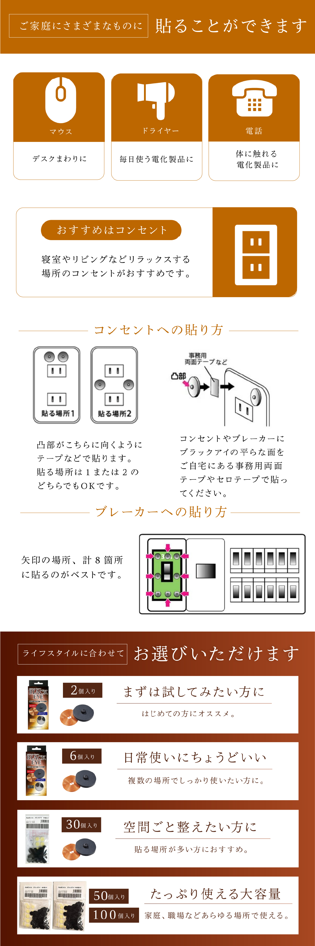 unica（ユニカ） 丸山式コイル ブラックアイ 6個入 貼替シール30枚入