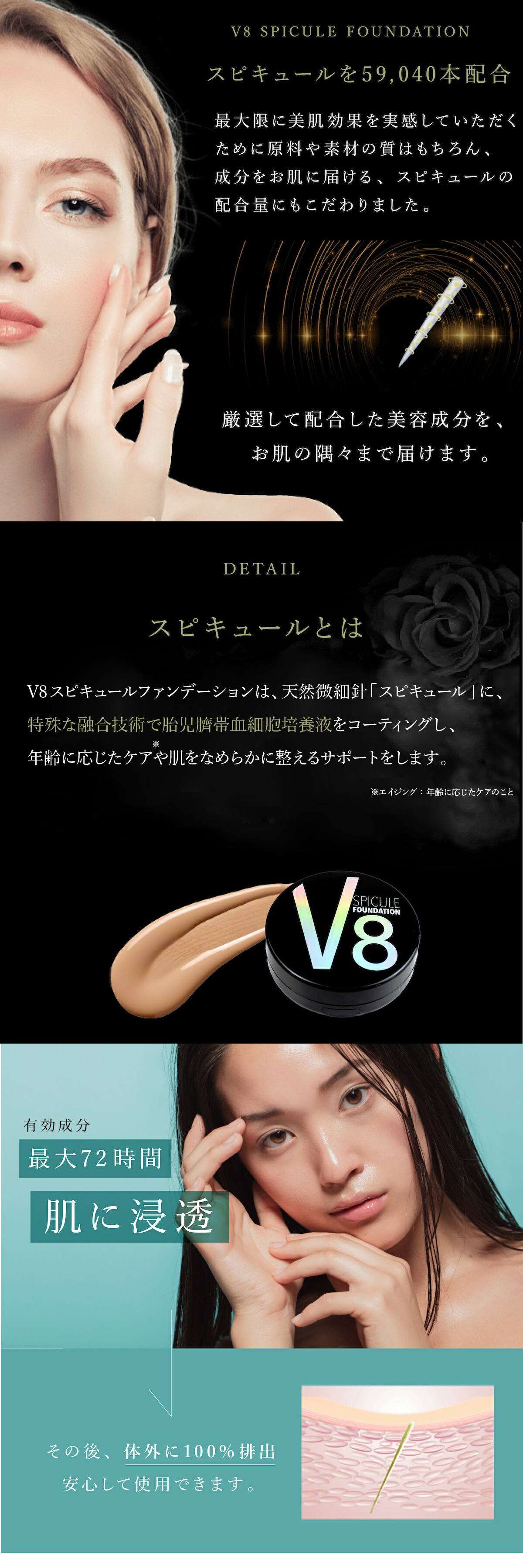 c*n様 【GW限定セール】 V8 スピキュール ファンデーション(3個) V8 スピキュール ファンデーション 18g 本体 3個セット
