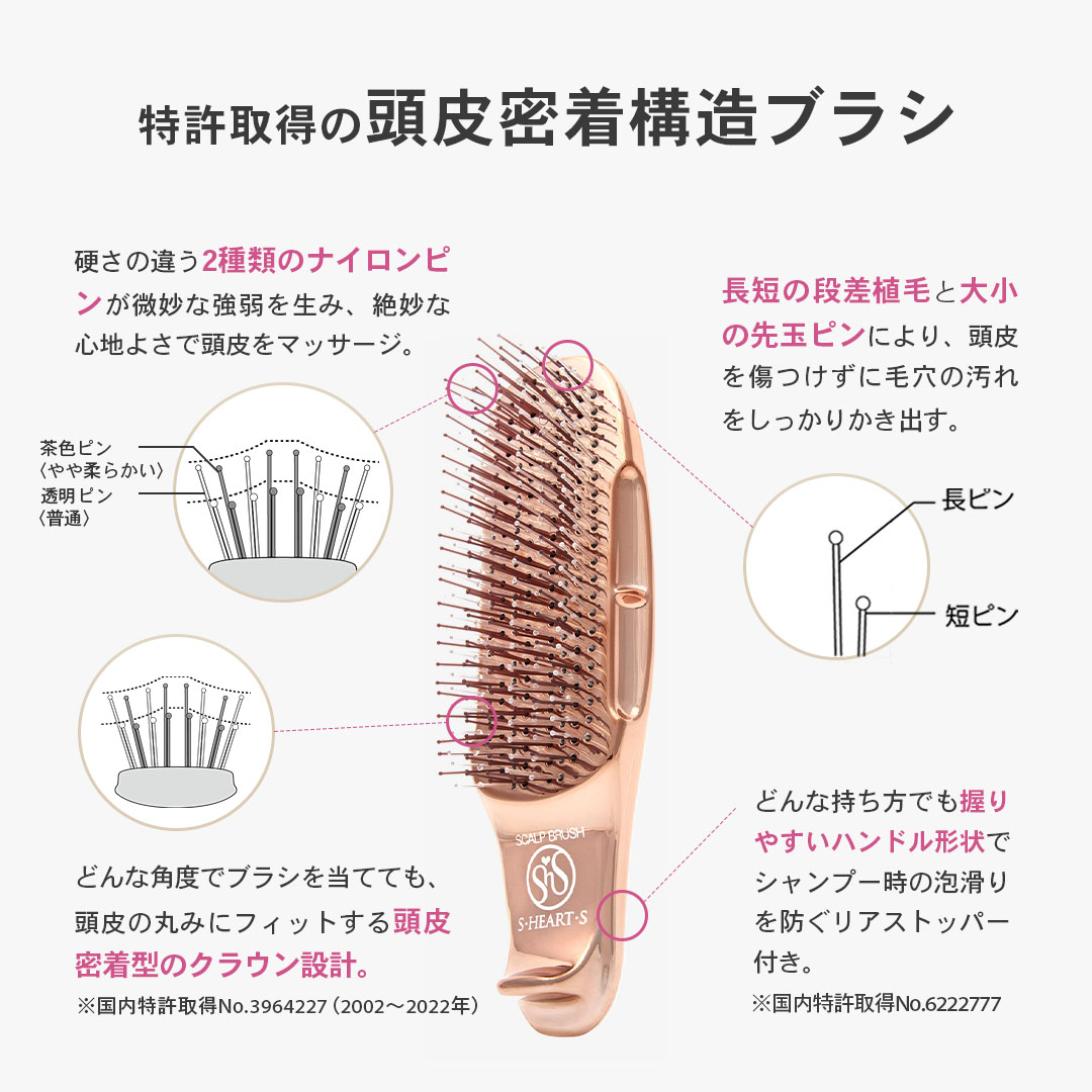 【新品未使用】スカルプブラシ  日本製　ホームヘアケア【匿名発送】 エス・ハート・エス スカルプブラシ ワールドモデル ショート