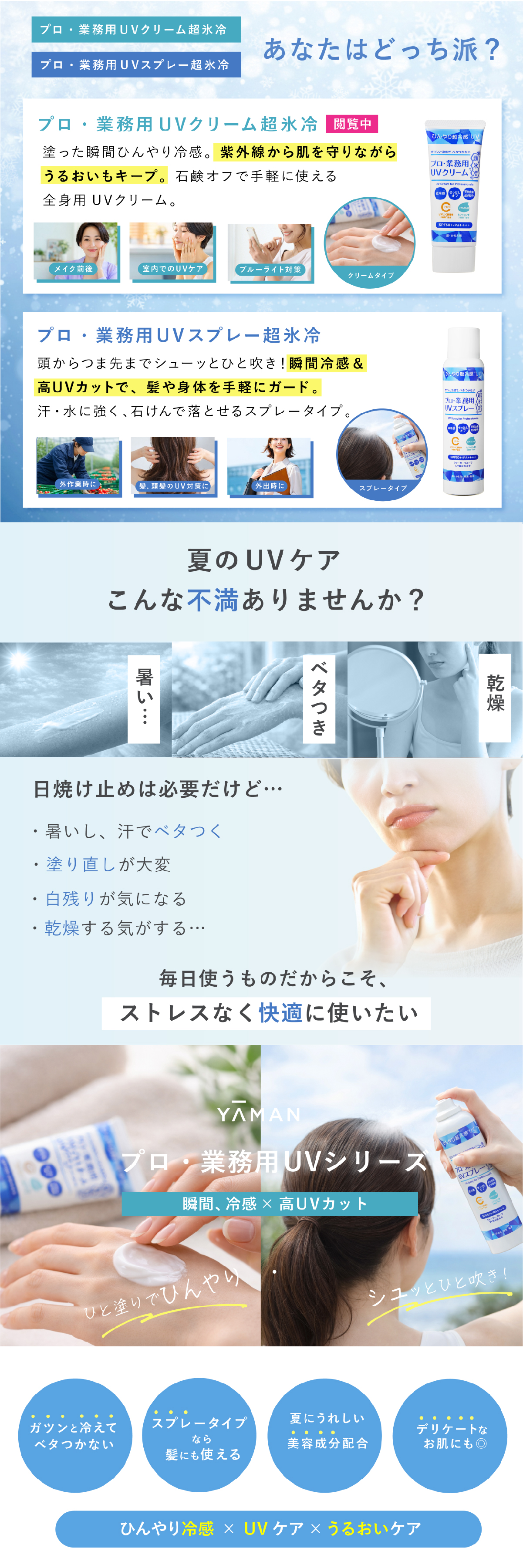 YA‐MAN（ヤーマン） 日焼け止め プロ業務用 UVクリーム超氷冷 2個 50g