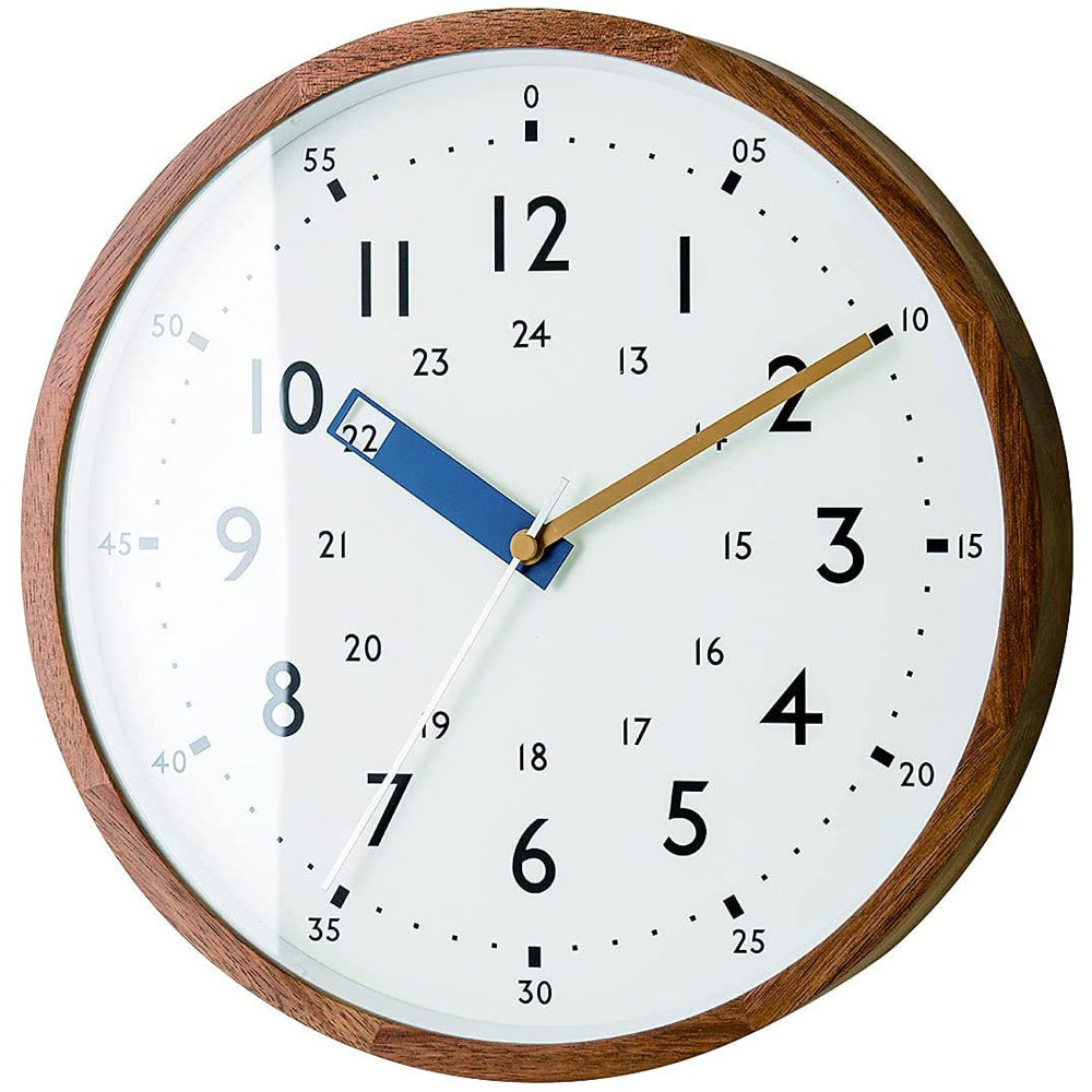 壁掛け時計 ウォールクロック 電波時計 Storuman 直径30cm 木製 知育 シンプル 北欧 モダン ナチュラル｜atease｜02