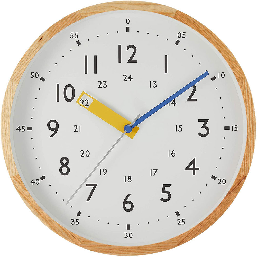 壁掛け時計 ウォールクロック 電波時計 Storuman 直径30cm 木製 知育 シンプル 北欧 モダン ナチュラル｜atease｜04