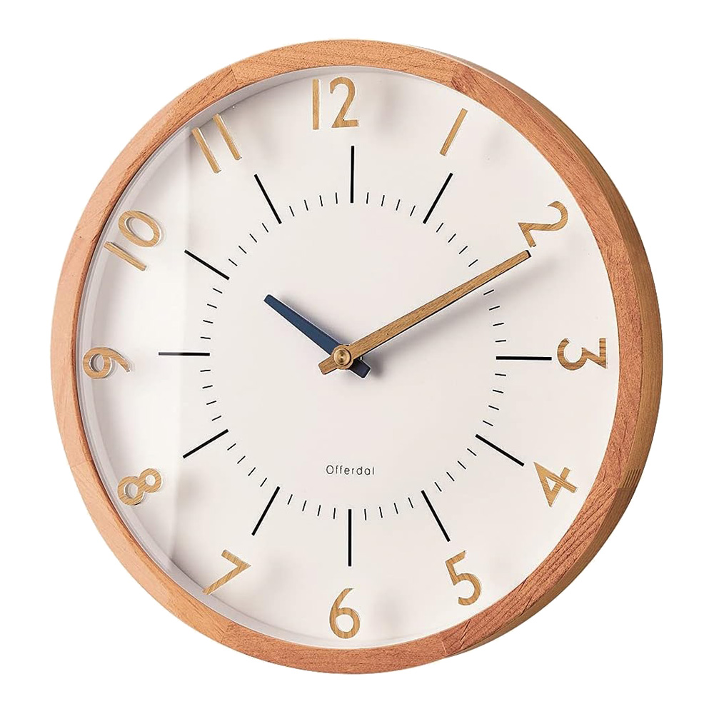 壁掛け時計 ウォールクロック 電波時計 Oland 木製 直径30cm 北欧 ナチュラル シンプル 和風 モダン｜atease｜03